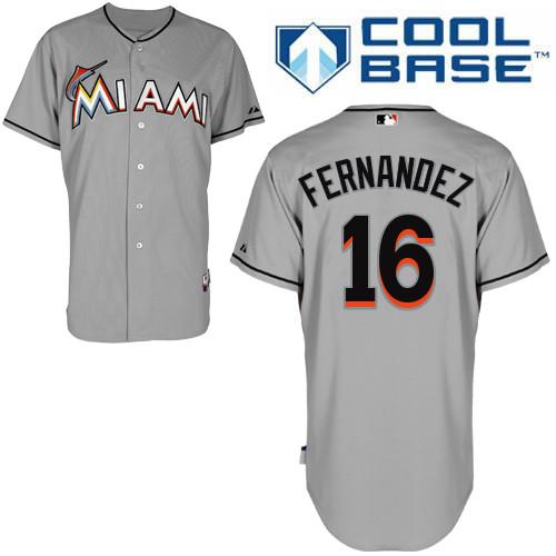 Marlins #16 Jose Fernandez Grey Cool Base Stitched Youth MLB Jersey